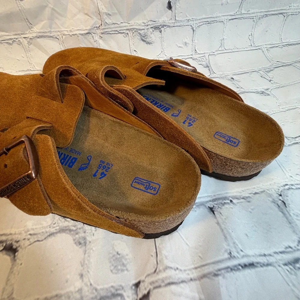 Birkenstock Tan Suede Slip-On Shoes - Picture 7 of 10